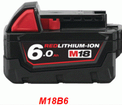 Pin 18V x 6.0Ah REDLITHIUM Milwaukee M18B6