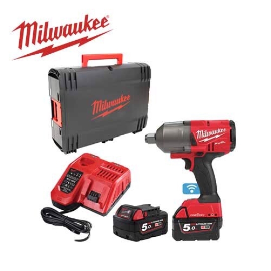 Máy siết bu lông Milwaukee M18 ONEFHIWF34-502X (Hộp nhựa, 02 Pin 18V 5Ah – Sạc 12-18FC)