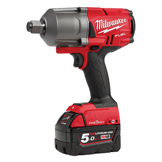 Máy siết bu lông Milwaukee M18 ONEFHIWF34-502X (Hộp nhựa, 02 Pin 18V 5Ah – Sạc 12-18FC)